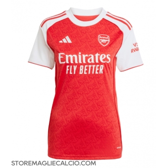 Arsenal Maglia Gara Casa Repliche 2025-26 Donna
